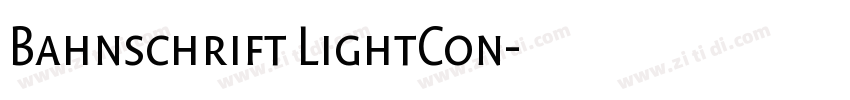 Bahnschrift LightCon字体转换